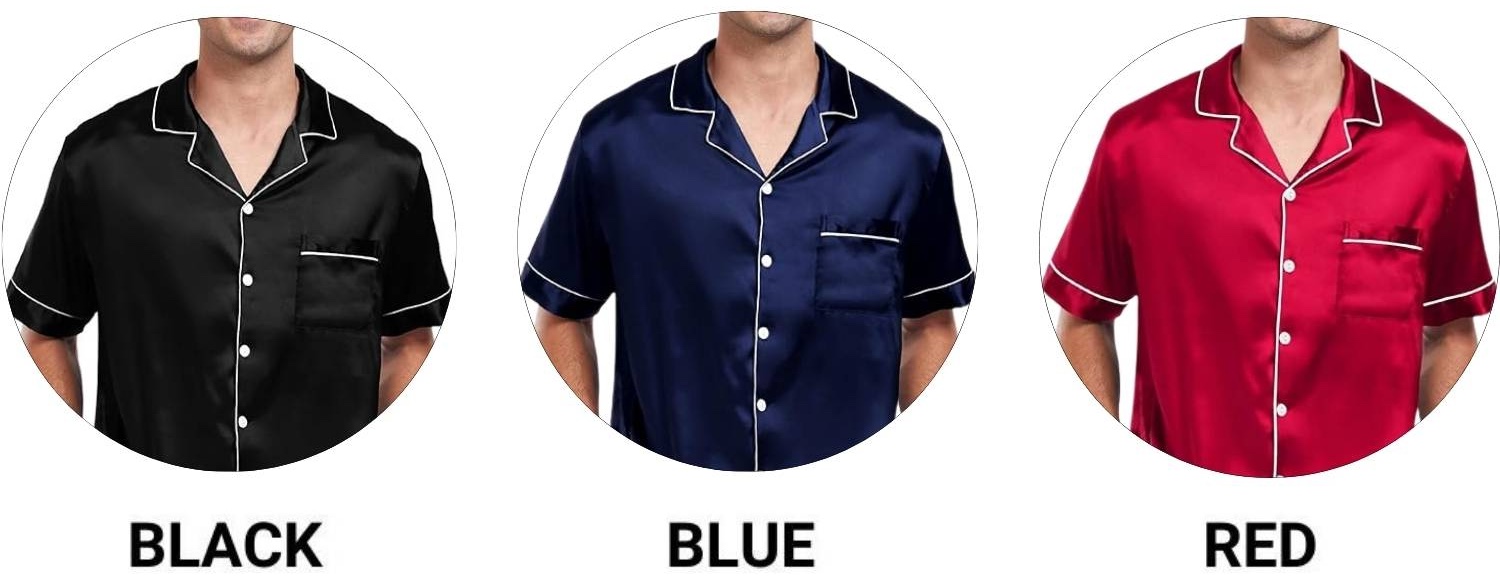 buy mens pyjamas set short sleeve sleepwear