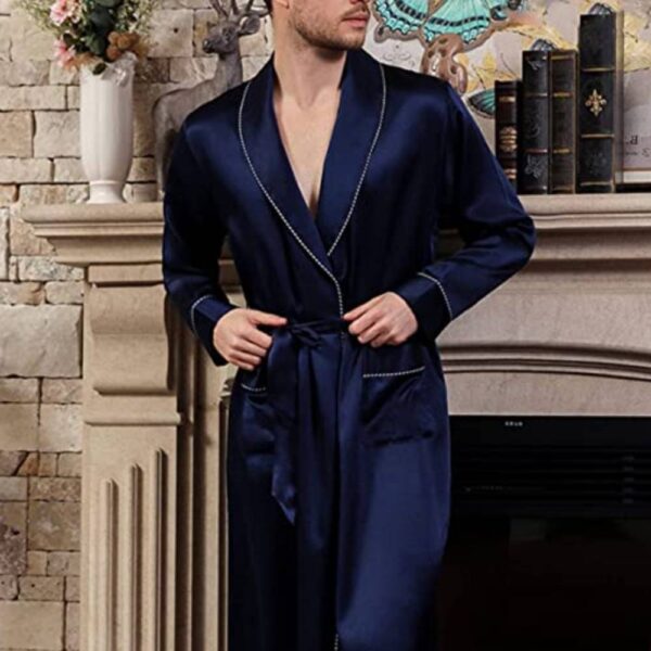 buy silk bathrobe for men